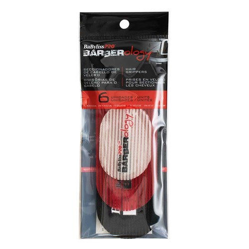 BaBylissPRO Barberology Velcro Hair Grippers – 6 Pack