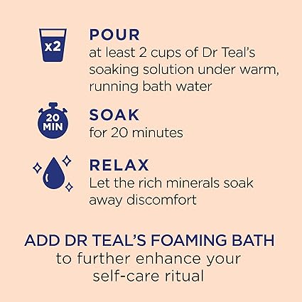 Dr Teal's Pure Epsom Salt Soaking Solution Pre & Post Workout 1.36kg