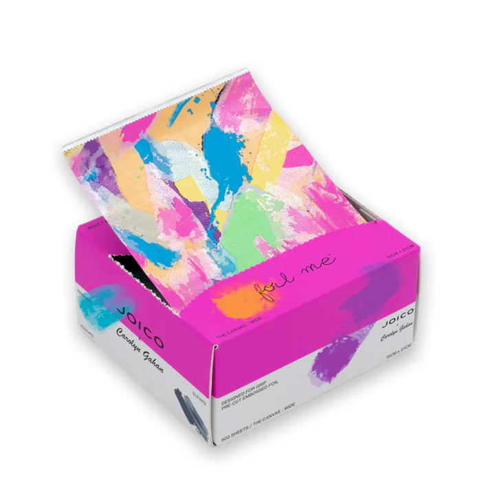Foil Me- 'The Canvas'- Pink Paint Spatter- Matt Finish- Wide- NEW ARRIVAL