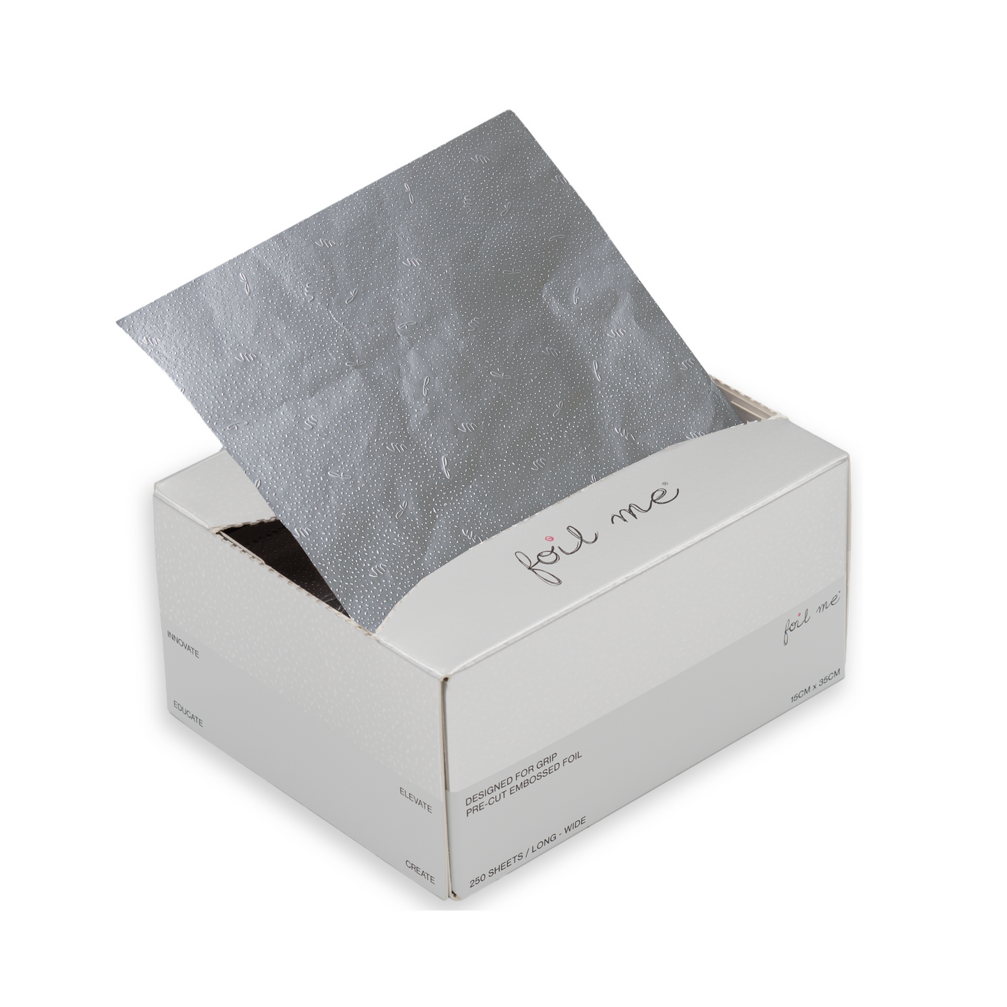 Foil Me LONG-WIDE Pre-Cut Pop-Up Silver Foil 15 x 35cm (250 Sheets per Box)