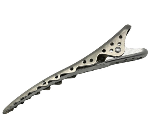 Metal super clip with a unique design on a white background