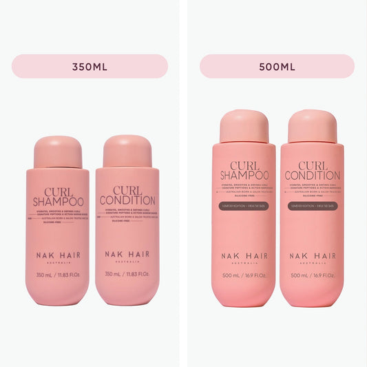 NAK Curl Shampoo & Conditioner 500ml Limited Edition Duo Pack