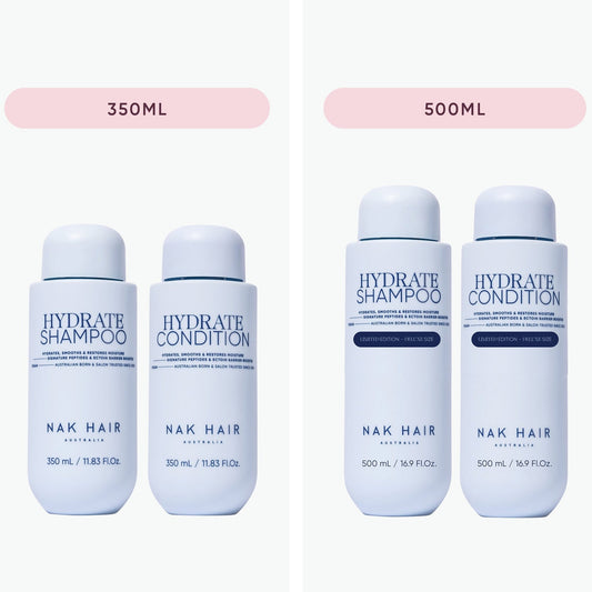 NAK Hydrate Shampoo & Conditioner 500ml Limited Edition Duo