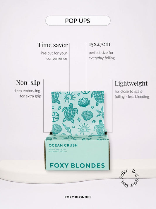 Foxy Blondes Pop Up Foil Ocean Crush 15x27cm 500 Sheets