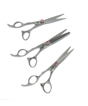Foxy Left Handed KF Series Scissors- Pink Dial