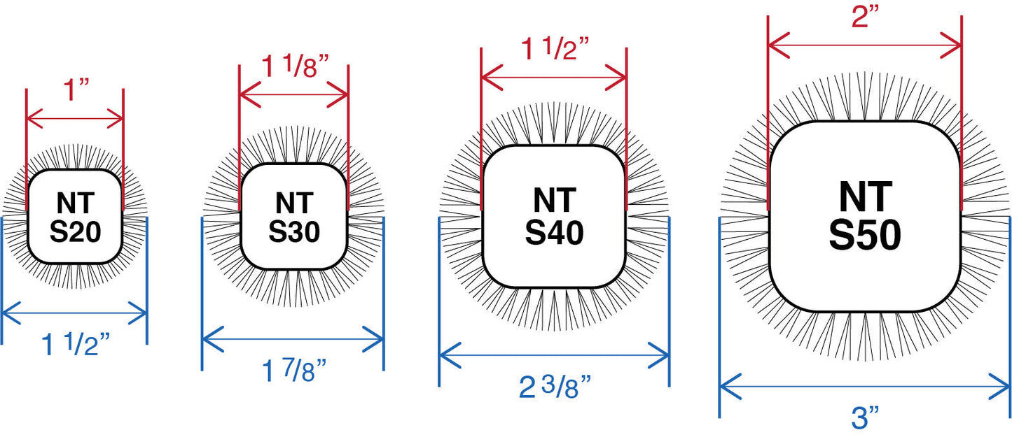Barrel & Bristle Diameters