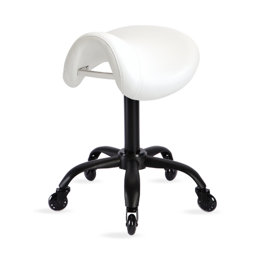 KSHE Salon Saddle Stool - White