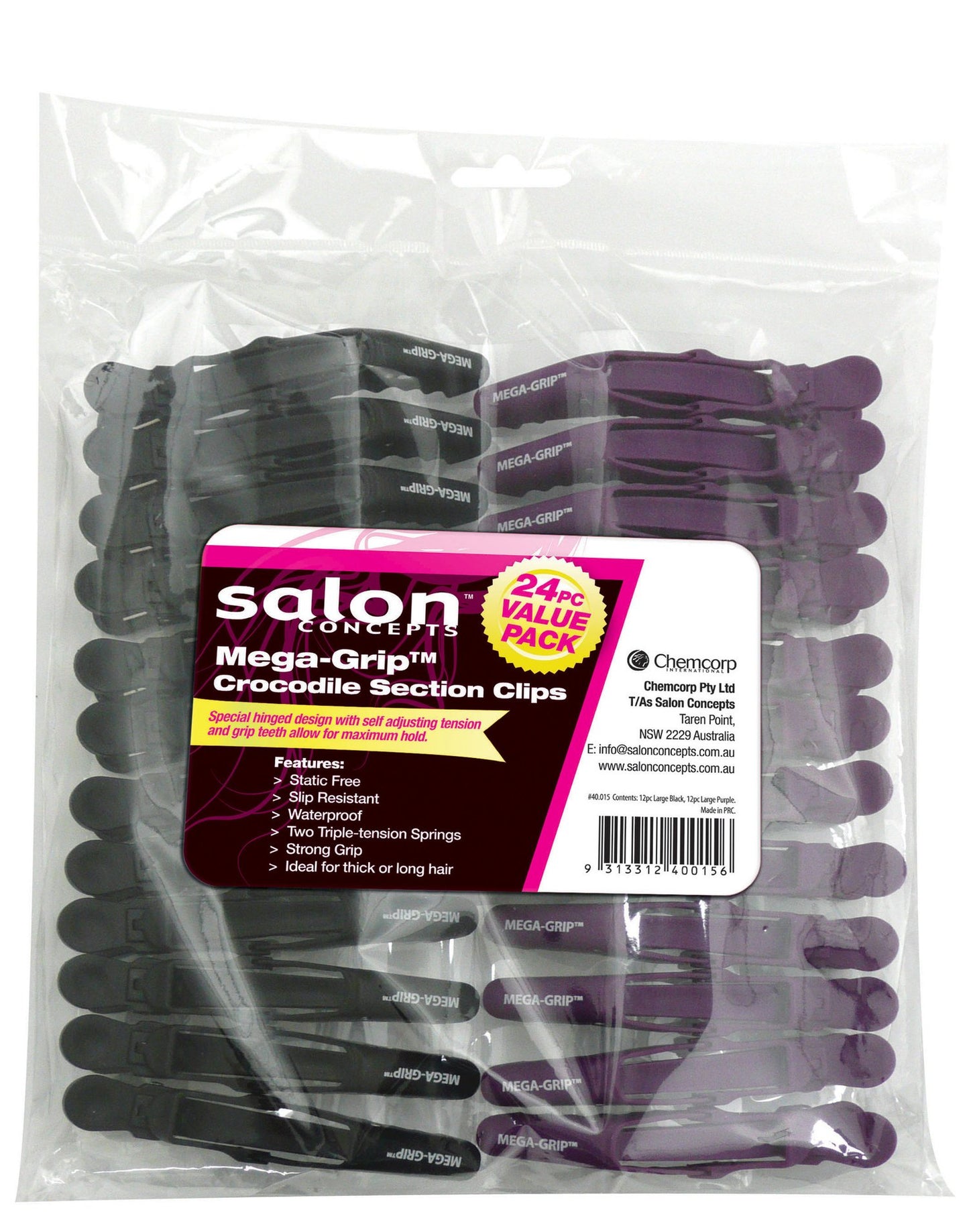 Mega Grip Crocodile Clips 24PC