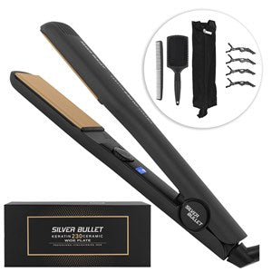 Silver Bullet Keratin 230 Wide Plate Hair Straightener Gold Plate