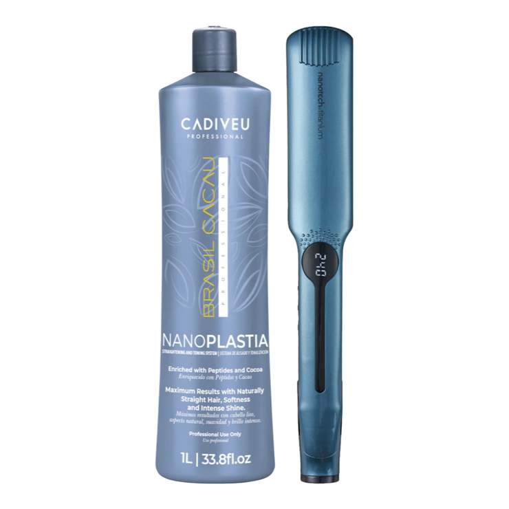 Brasil Cacau Nanoplastia Treatment 1 Litre + Free Bonus Nanotech Straightener