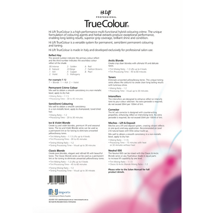 Hi Lift True Colour Permanent Hair Colour 100ml