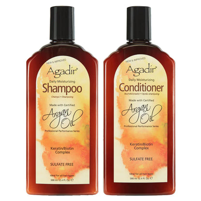 Agadir Argan Oil Daily Moisturising Shampoo & Conditioner 366ml Bundle