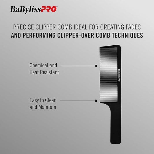 BaBylissPRO Barberology Black Clipper Comb