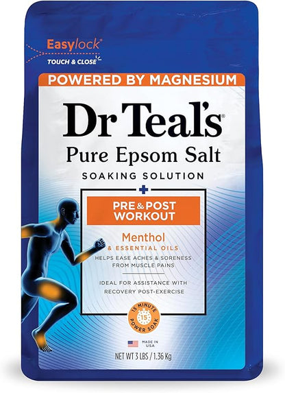 Dr Teal's Pure Epsom Salt Soaking Solution Pre & Post Workout 1.36kg