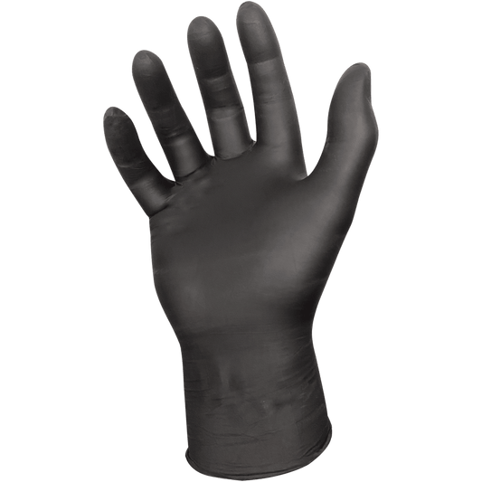 Black Air Nitrile Disposable Black Gloves 100 Pack - Medium