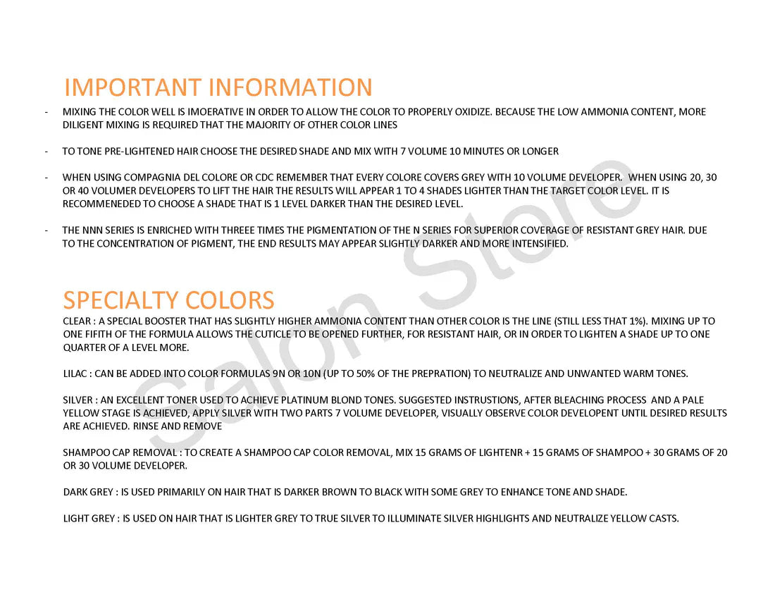 Compagnia Del Colore (CDC) Permanent Colouring Cream