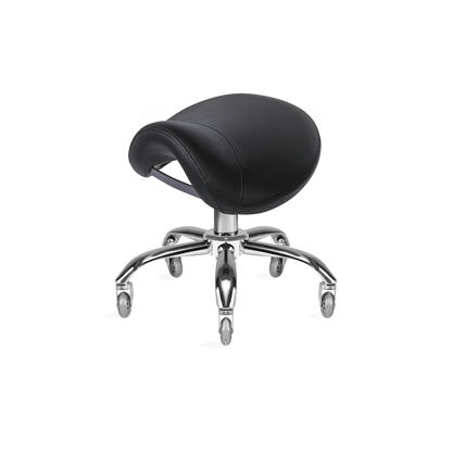 KSHE Salon Saddle Stool - Black