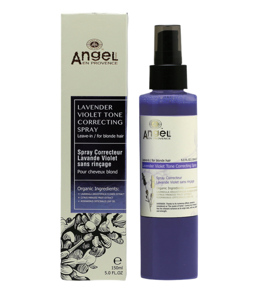 Remove unwanted yellow and brassy tones from blonde and grey hair with our Lavender Violet Tone Correcting Leave In Spray