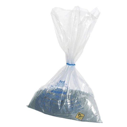 Clear plastic bag of Hi Lift Silver Bleach in a 500gram Refill Bag