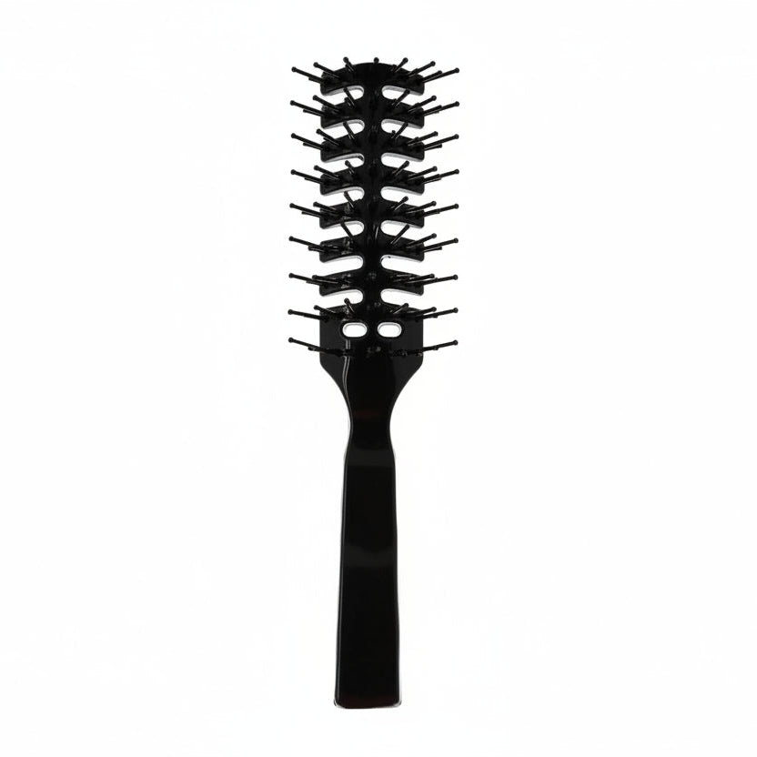 Black vent hairbrush with bristle design on a white background