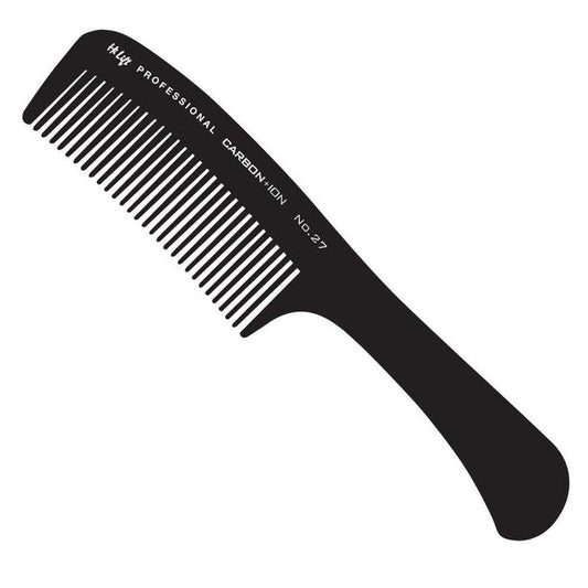 Black comb with 'ihFg' branding on a white background