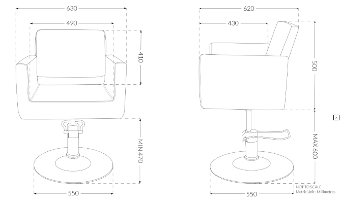 Joiken Charlie Styling Chair - Hydraulic