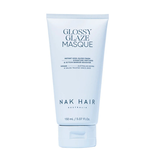 NAK Signature Glass Hair Glossy Glaze Masque 150ml, Korean glass hair treatment for mirror shine, anti-frizz smoothing and radiant healthy hair