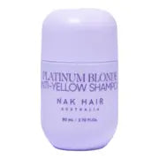 NAK Platinum Blonde Anti-Yellow Shampoo 80ml - Travel Minis