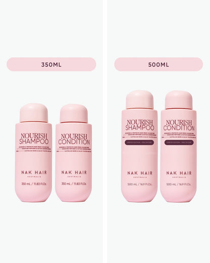 NAK Nourish Shampoo & Conditioner 500ml Limited Edition Duo Pack