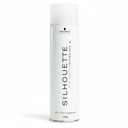 Schwarzkopf Silhouette hairspray bottle on a white background