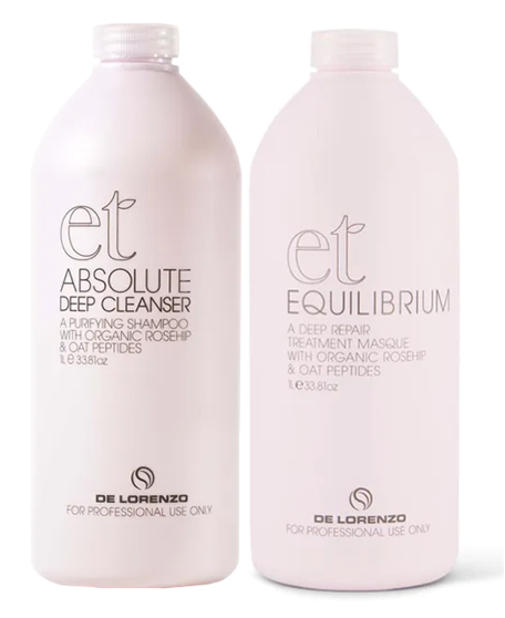De Lorenzo Essential Treatments Deep Cleanser & Equilibrium Mask 1 Litre Duo