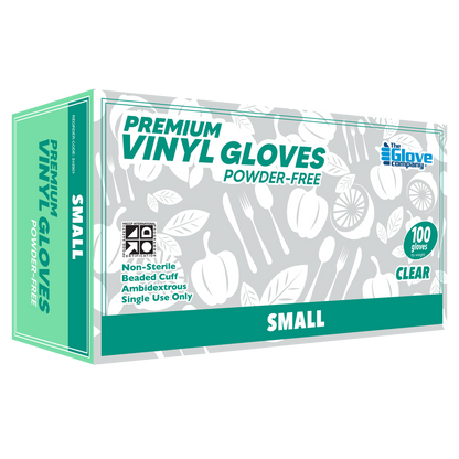 The Glove Company Premium Vinyl Gloves 100pcs Clear