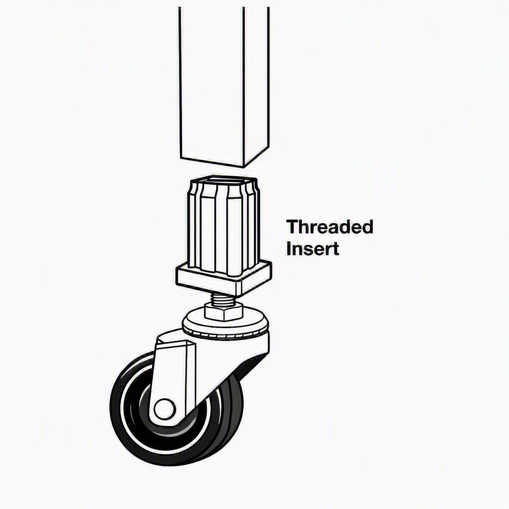 Wheel Retainers - Square Threaded Tube Inserts