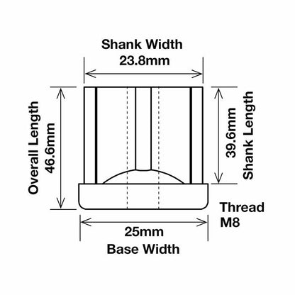 Wheel Retainers - Square Threaded Tube Inserts