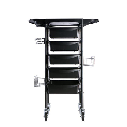 Carlos Hairdressers Salon Trolley - Black