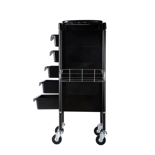 Carlos Hairdressers Salon Trolley - Black