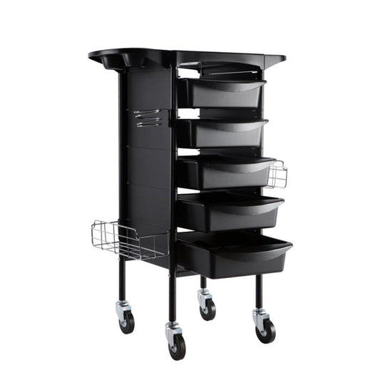 Carlos Hairdressers Salon Trolley - Black