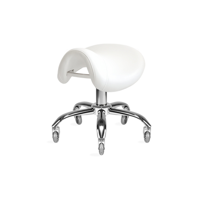KSHE Salon Saddle Stool - White