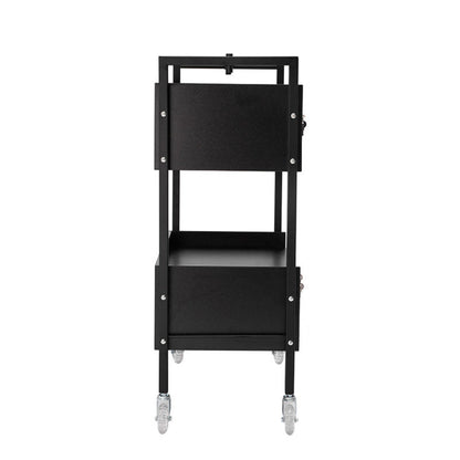 2 Tier Salon Trolley - Black