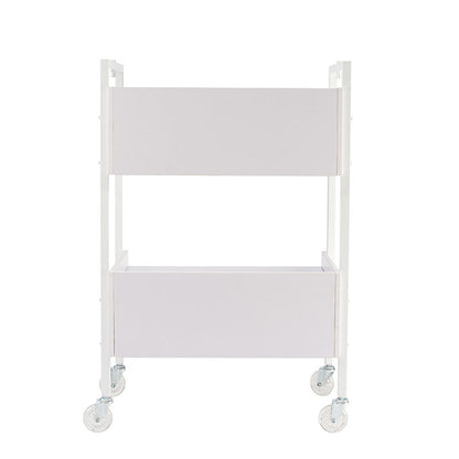 2 Tier Salon Trolley - White