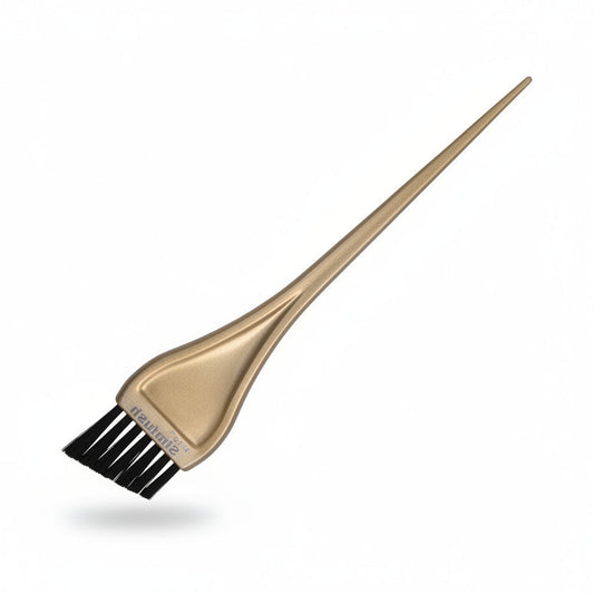 hi lift Gold and black shatush hair dye brush on a white background
