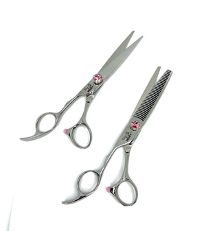 Foxy Left Handed KF Series Scissors- Pink Dial