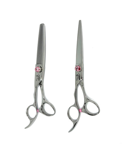 Foxy Left Handed KF Series Scissor Duo Set- Pink Dial SALE