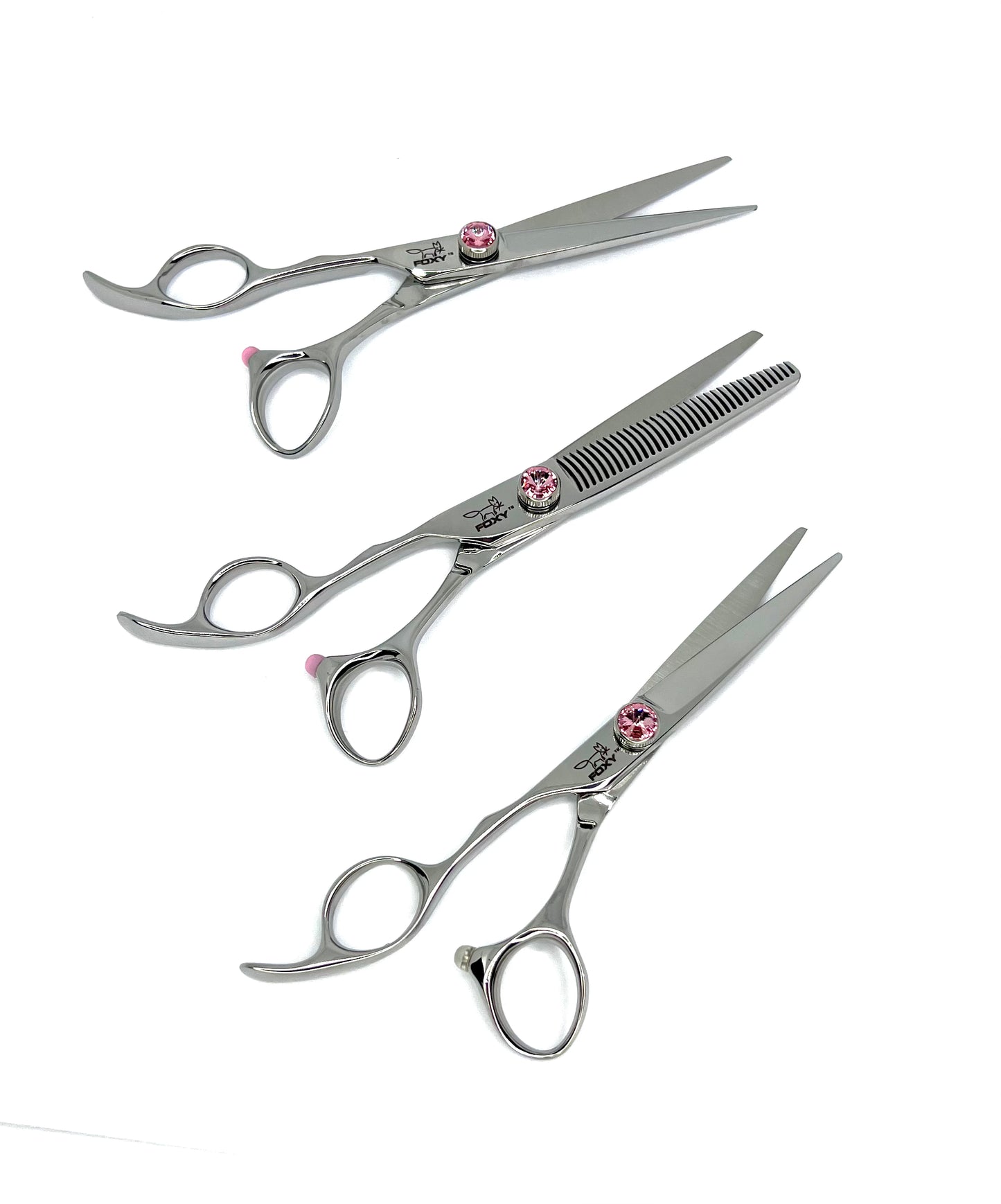 Foxy Left Handed KF Series Scissor Trio Set- Pink Dial SALE