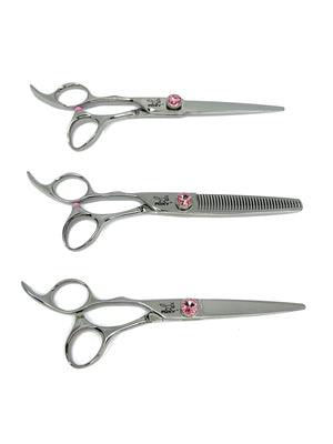 Foxy Left Handed KF Series Scissors- Pink Dial