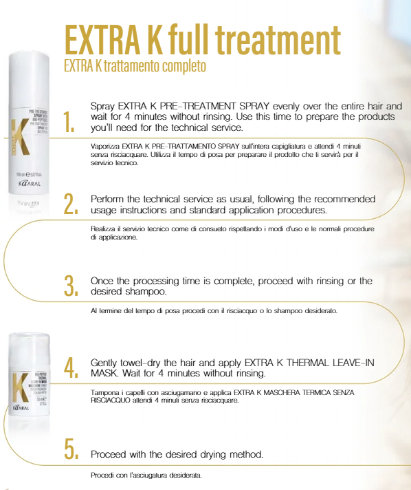 Kaaral Extra K Bio-Peptide Pro Spray Pre-Treatment 150ml