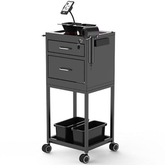 Lincoln Metal Salon Trolley - Black