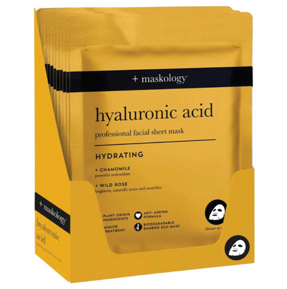 Maskology Hyaluronic Acid Professional Sheet Face Mask – Deep Hydration & Skin Replenishment