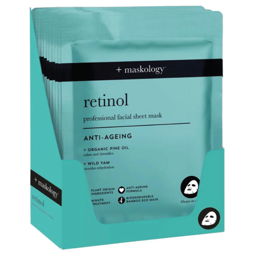 Maskology Retinol Professional Sheet Face Mask – Anti‑Ageing & Conditioning Treatment