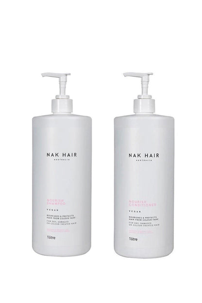 NAK Nourish Shampoo & Conditioner 1L Duo